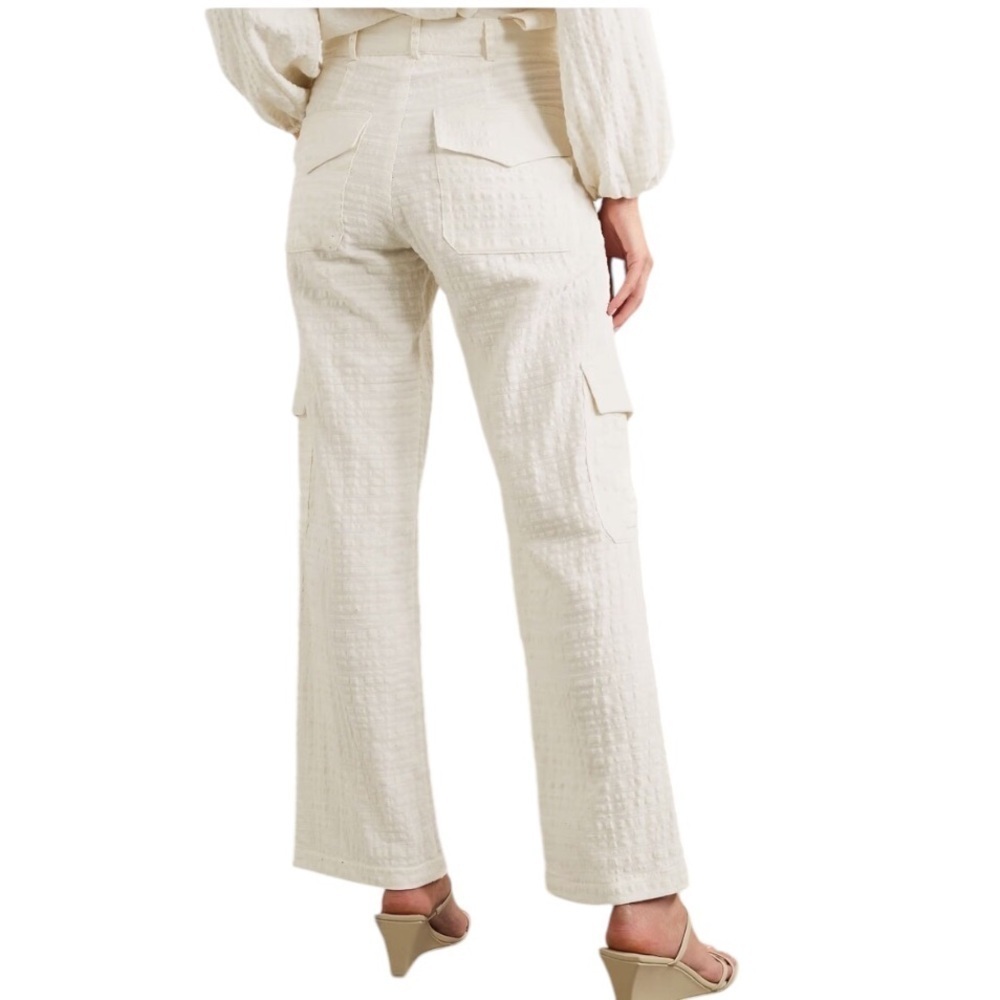 Savannah Morrow The Label Pants Maribel Cream Cargo Organic Cotton Hemp Bamboo — image 2 of 8